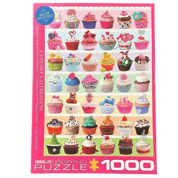 EUROGRAPHICS 1000 piece "Cupcake Celebration" Puzzle - Picture 1 of 6